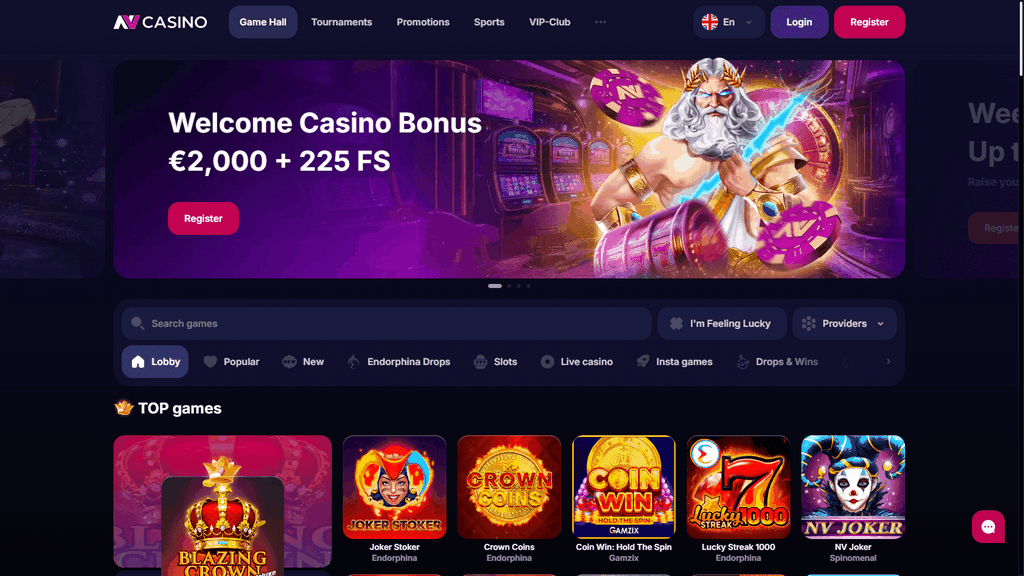 NV Casino Site Evaluation 2026|EUR2000 Benefit + 225 Free Spins